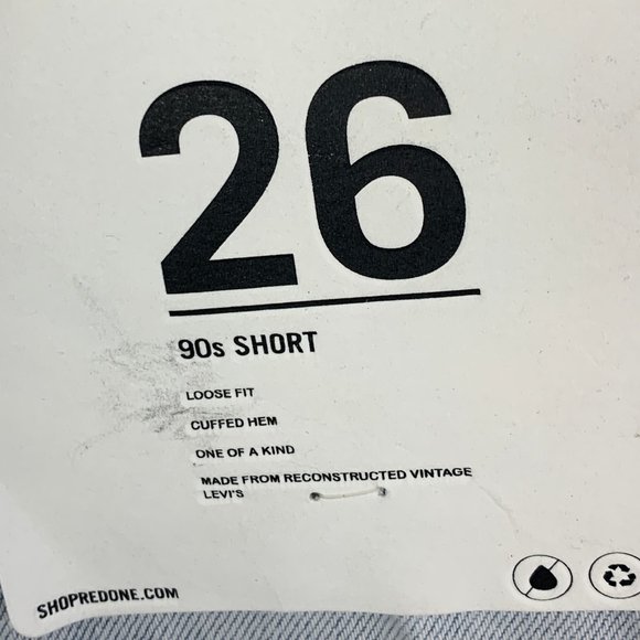 RE/DONE x Levi's | NWT 90's denim shorts light wash 26 - Picture 8 of 10